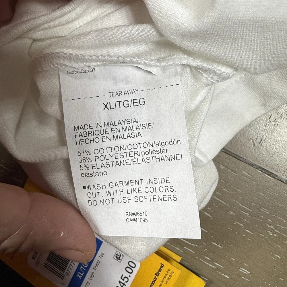 Under Armour x Stephen Curry Logo Trend T-Shirt‎ Mens Size Large White SS $45